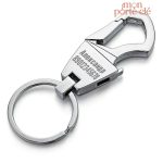 Porte-clé décapsuleur en acier inoxydable