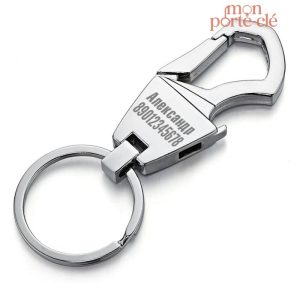 Porte-clé décapsuleur en acier inoxydable