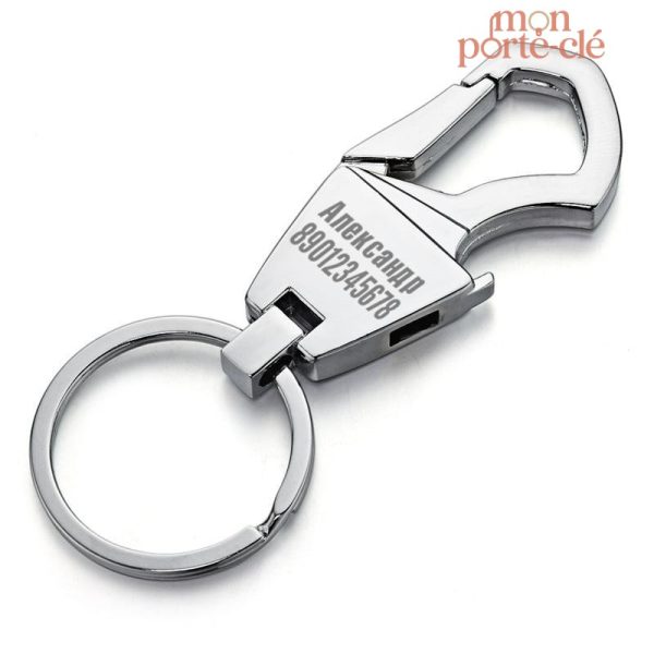 Porte-clé décapsuleur en acier inoxydable