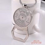 Porte-clé en acier, décapsuleur pratique et design élégant