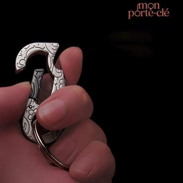 Porte-clé fonctionnel, alliant utilité et style en acier