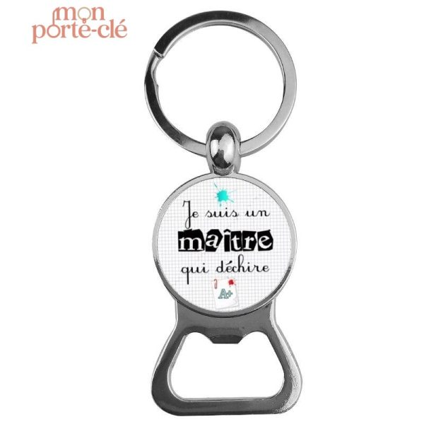 Porte-clé décapsuleur Maître et Maîtresse en acier