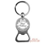 Porte-clé décapsuleur en acier pour les couples