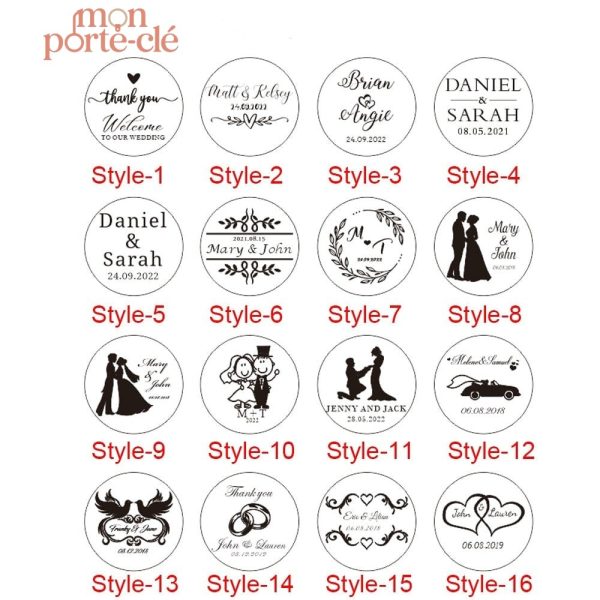 Porte-clé personnalisé pour événements nuptiaux