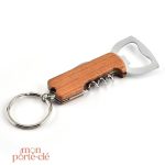 Porte-Clé Décapsuleur Wood en acier