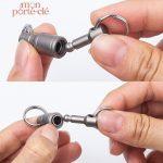 Porte-clé homme avec fonction détachable pour un usage facile