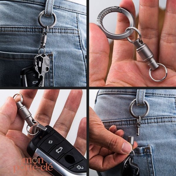 Porte-clé détachable, accessoire masculin fonctionnel