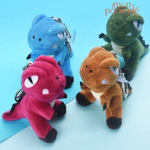 Porte-clé créatif dinosaure en peluche