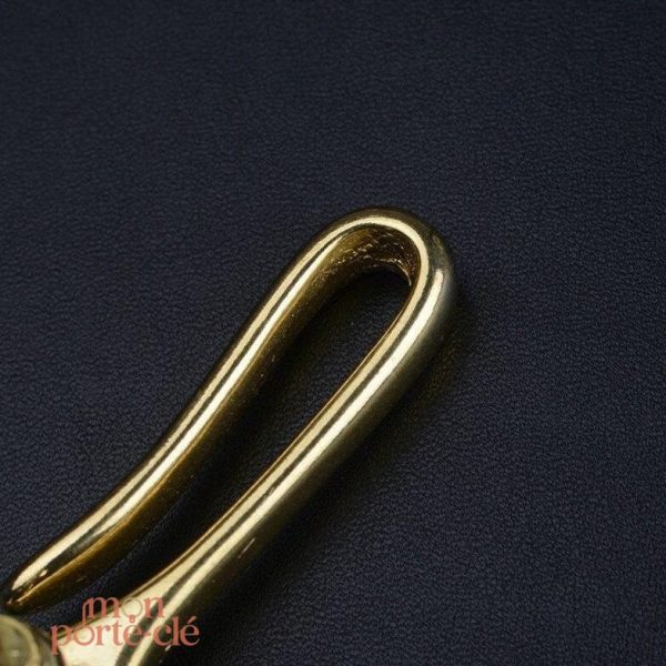 Porte-clé stylé en acier avec crochet pour homme