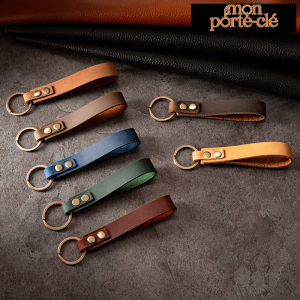 Porte-clé en cuir avec dragonne pratique