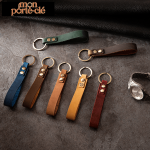 Porte-clé en cuir avec dragonne tendance