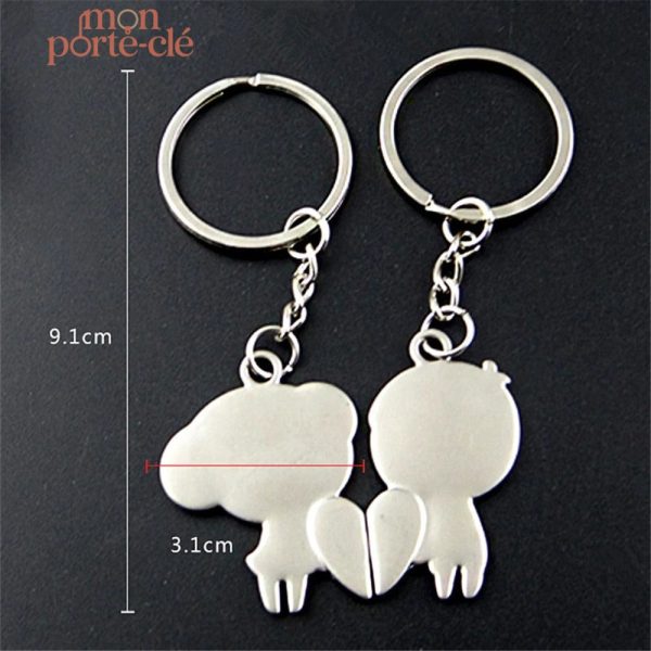 Porte-Clé Couple, accessoire unique pour deux personnes