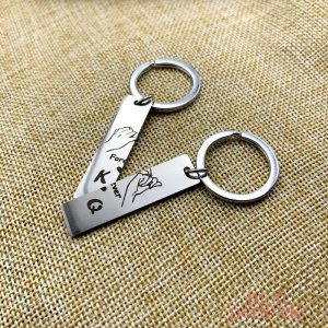 Porte-clé couple en métal, cadeau parfait pour la Saint-Valentin