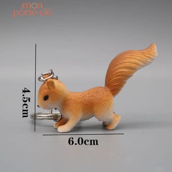 Porte-clé écureuil coloré pour les amoureux des animaux