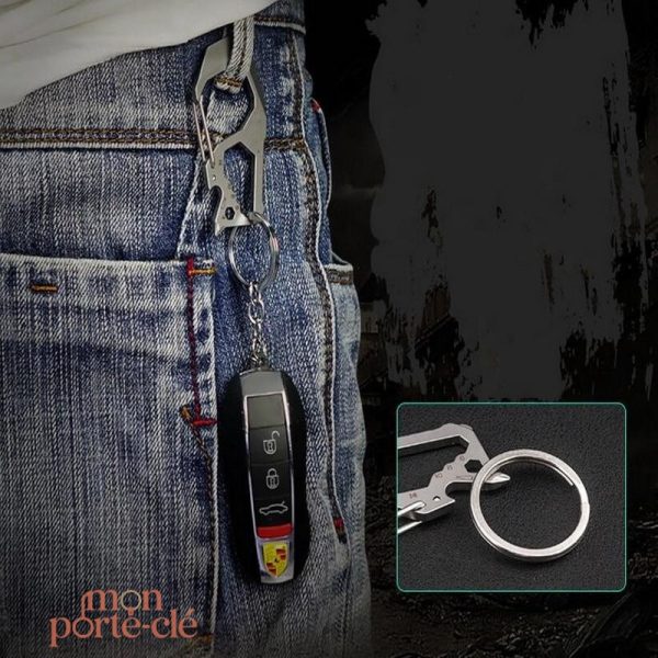 Porte-Clé en acier, design Shark pour usage quotidien