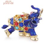 Porte-clé original en forme d'éléphant coloré