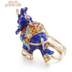 Porte-clé en forme d'éléphant, accessoire tendance
