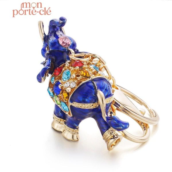 Porte-clé en forme d'éléphant, accessoire tendance