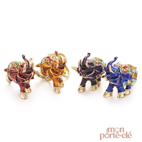 Porte-clé original avec motif éléphant pour collection
