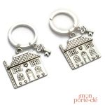 Porte-clé maison pour célébrer un emménagement