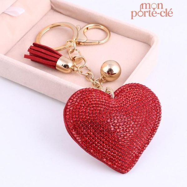 Porte-Clé en forme de cœur élégant