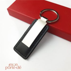 Porte-clé professionnel en cuir personnalisable