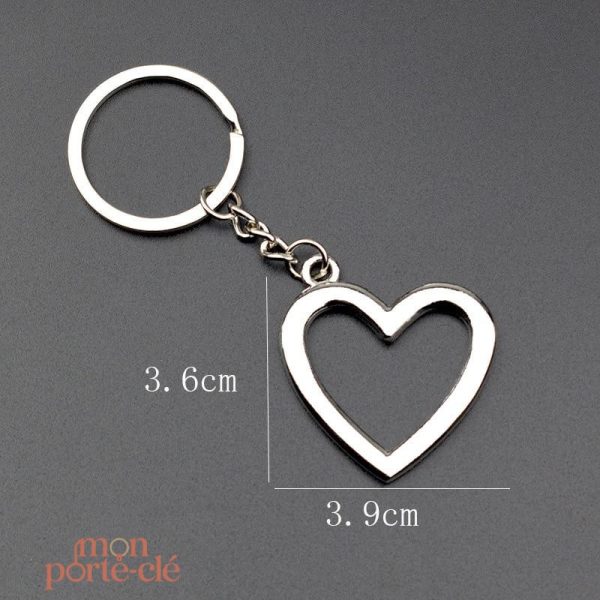 Porte-clé cœur classique, idéal pour un usage quotidien