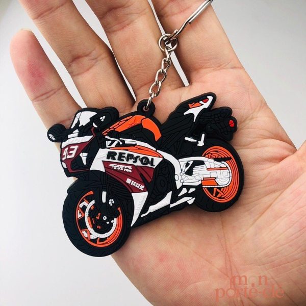 Porte-clé design moto, modèle CBR Repsol, pour collectionneurs