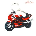 Porte-clé moto RR Rouge, accessoire stylé pour motards