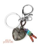 Porte-Clé en métal avec design cœur