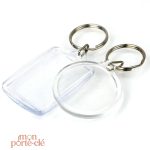 Porte-clé promotionnel en plastique durable