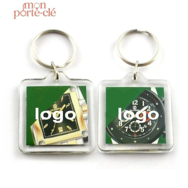 Accessoire publicitaire : porte-clé en plastique