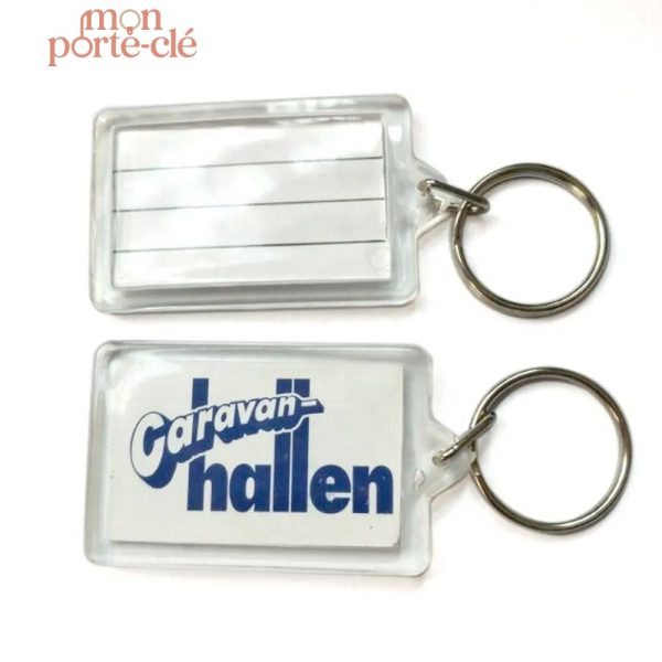 Porte-clé en plastique pour communication visuelle