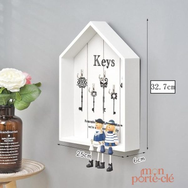 Rangement élégant de clés avec porte-clé mural