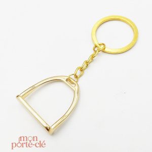 Porte-clé étrier en métal pour les passionnés de chevaux