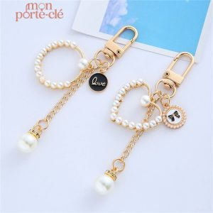 Porte-clé femme élégant en bijoux décoratifs