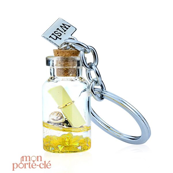 Porte-Clé en verre avec chaîne robuste