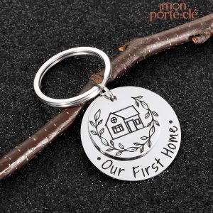 Porte-Clé Maison First Home élégant et pratique