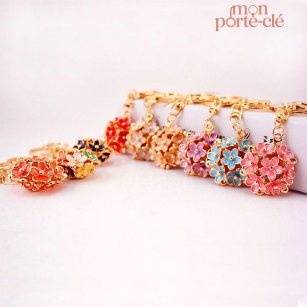 Porte-Clé Artistique Fleurs