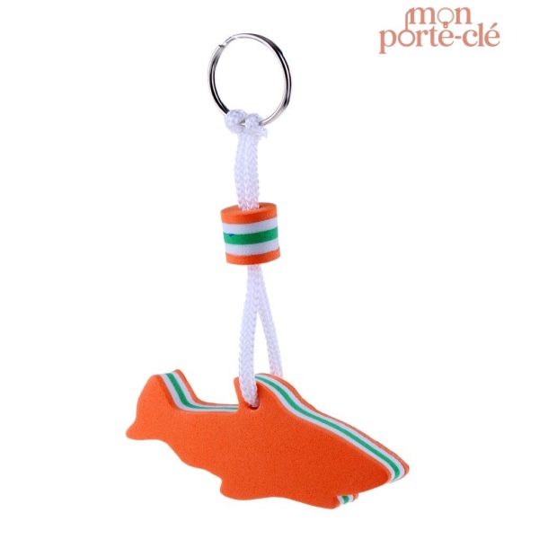 Porte-clé flottant L'animal marin en design coloré