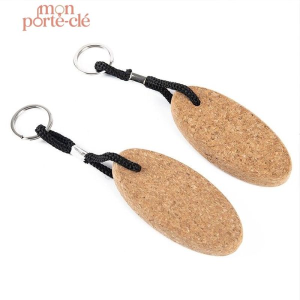 Porte-clé flottant en liège plat