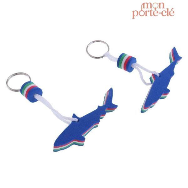 Porte-clé flottant Requin Bleu en design attrayant