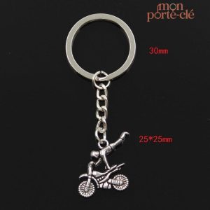 Porte-clé moto personnalisé FMX Superman, essentiel pour motards