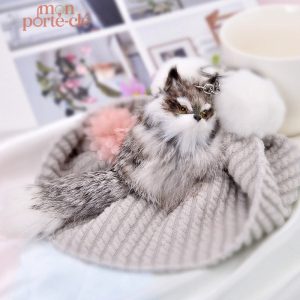 Porte-Clé en fourrure style renard