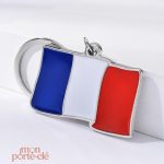 Porte-clé original avec motif tricolore français