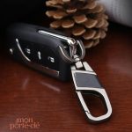 Porte-clé chic en cuir véritable