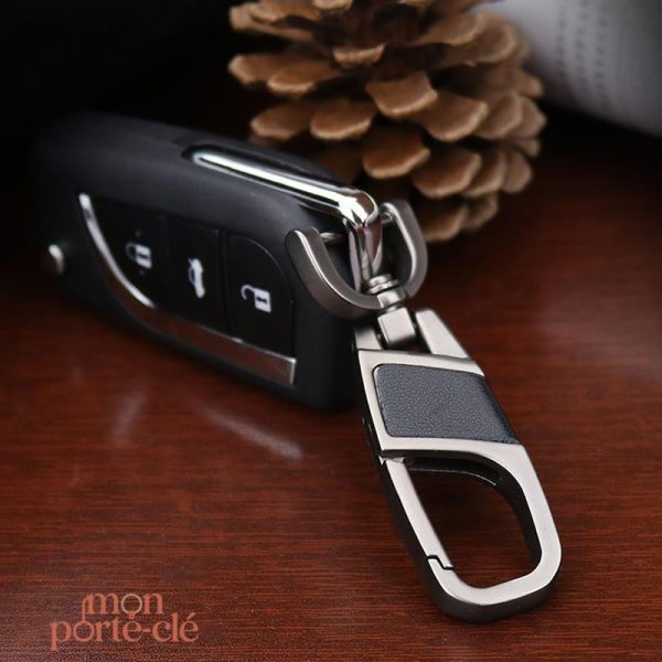 Porte-clé chic en cuir véritable