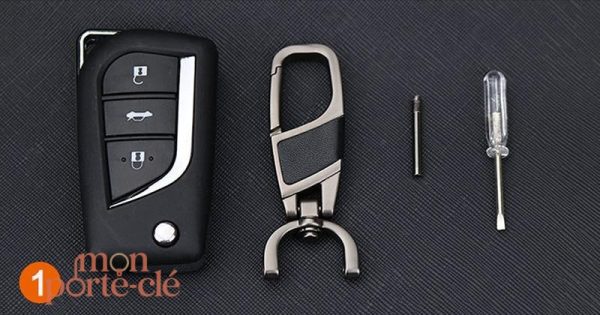 Porte-clé cuir avec finition soignée