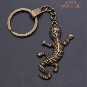 Accessoire pratique, porte-clé animal Gecko stylisé