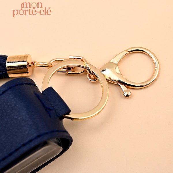 Porte-clé fonctionnel en cuir pour désinfection